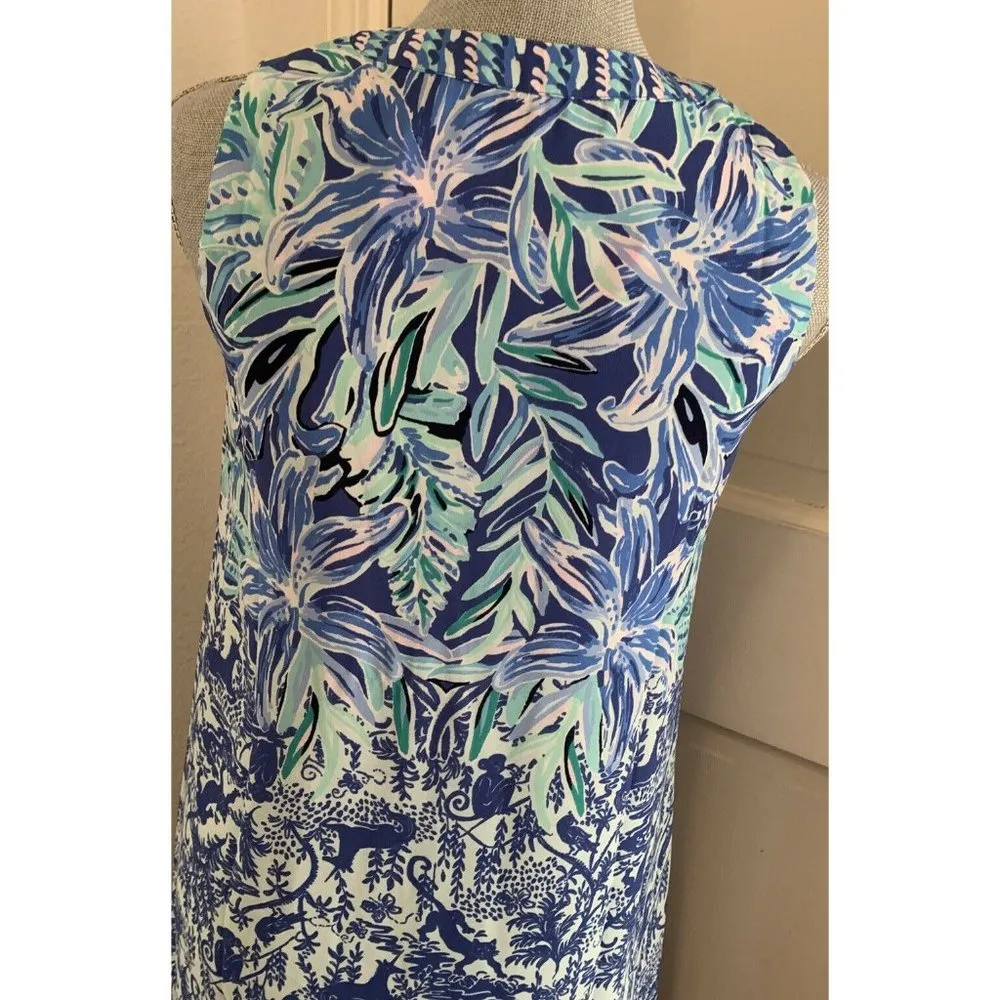 Lilly Pulitzer EVAH SHIFT DRESS SIZE XS High Tide Navy Ready Set Gecko New NWT - Image 12