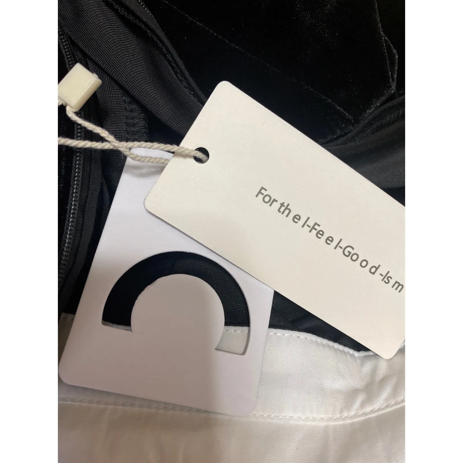 NEW Commense Black Velvet Velour Long Sleeve 1/4 Zip Polo Mini Dress Size XS - Image 4