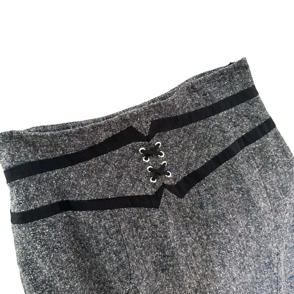 Worthington Pencil Skirt‎ Size 10 Black Pleated Floral Lace Corset Office Siren - Image 8