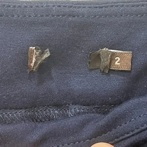 J Mclaughlin Womens Pants 2 Navy Blue Pull On Career Zip Skinny Nylon Stretch - Image 6