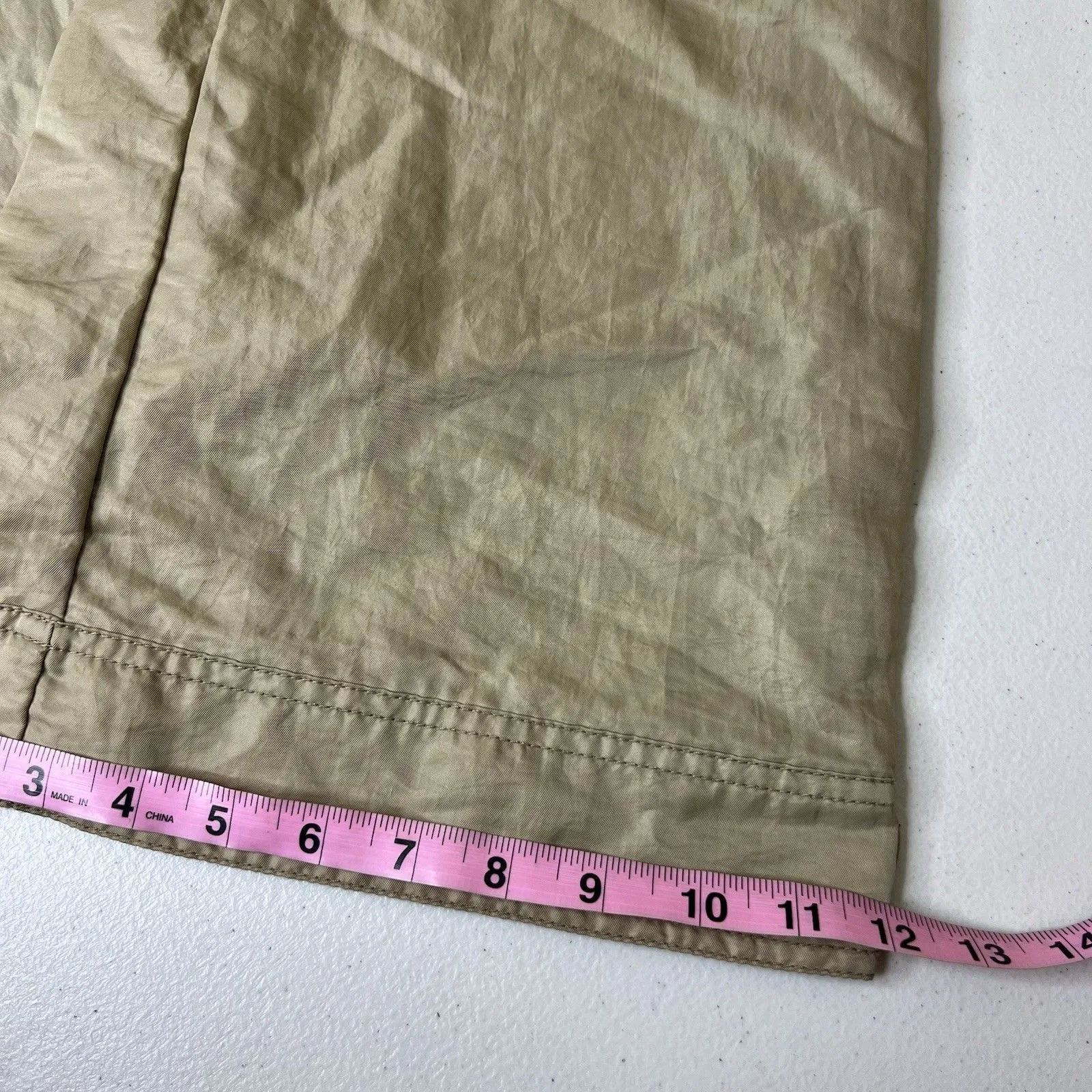 UnionBay Vintage Utility Pants Womens 13 Tan Nylon Wide Leg Low Rise Skater 33” - Image 9