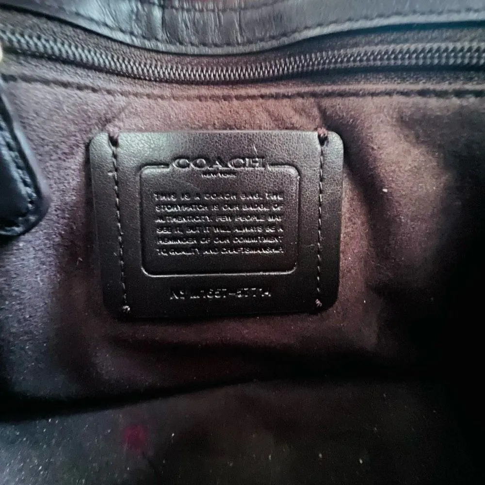 Coach‎ Women's Turnlock Chain Crossbody Leather Bag, Platinum/Gold, NWOT - Image 10