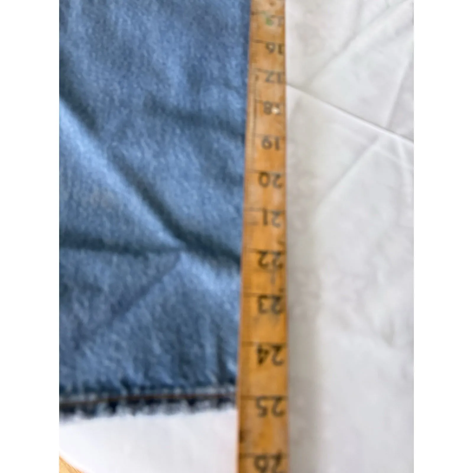 Levis Wedgie Straight Jeans Womens 23 Blue Denim Cotton Stretch Mid Rise 23x26 - Image 6