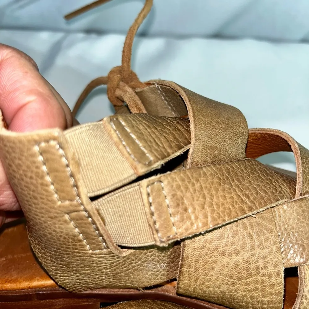 Free People woven shoes with leather tie, size 37 - Image 6