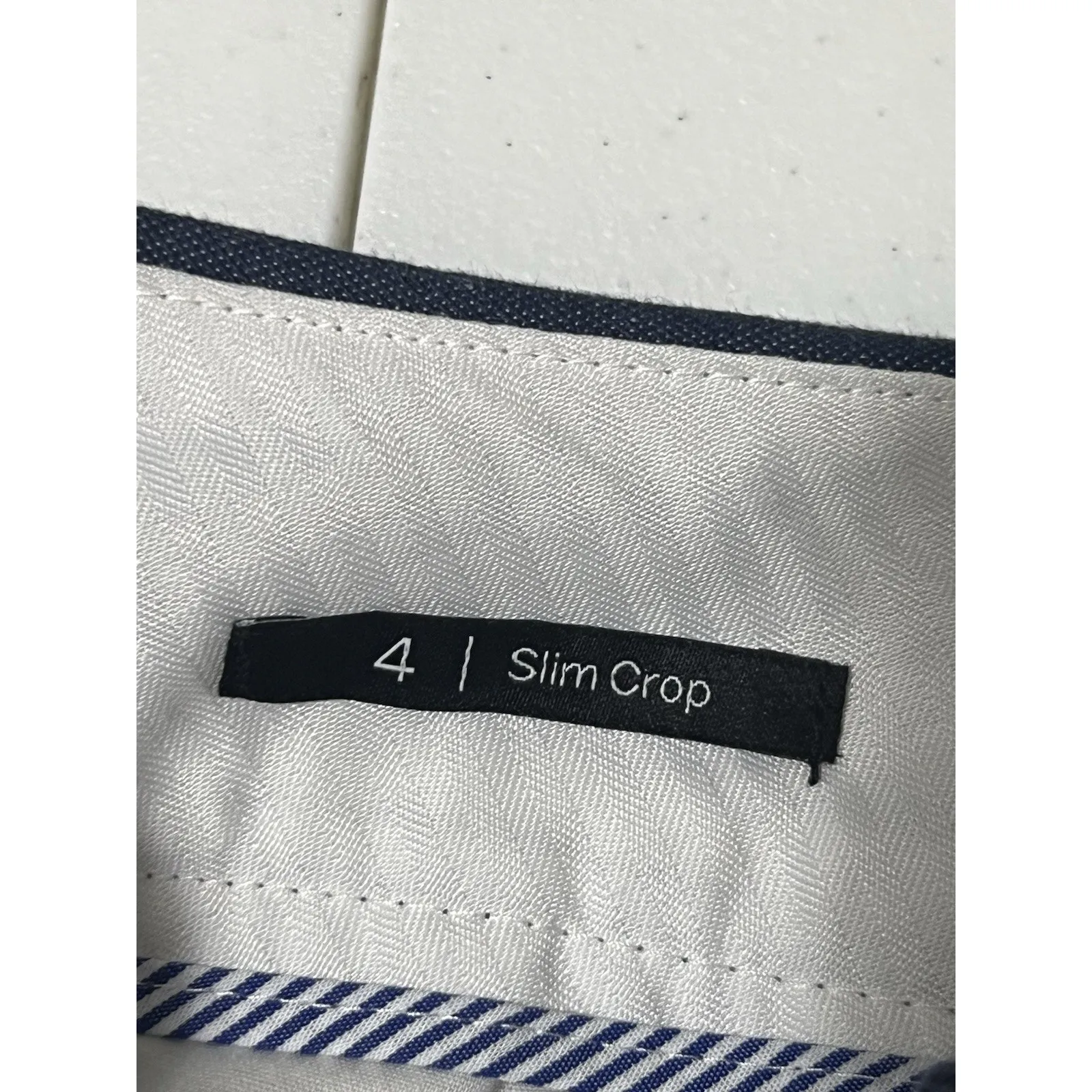 Talbots Womens Blue Slim Crop Dress Pants Size 4 Career High Rise Cotton Blend - Image 6