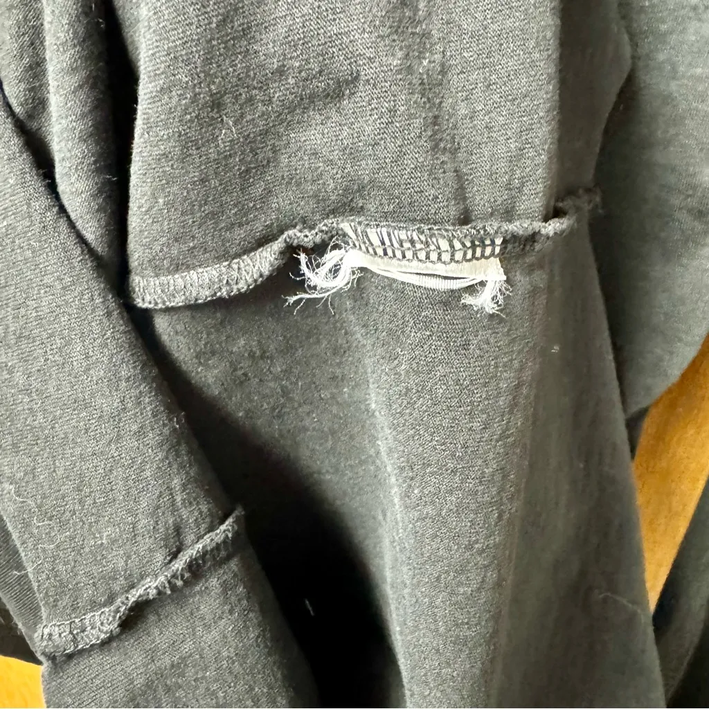 Frank & Eileen Nicole Long Sleeve Henley Dress Heritage Jersey Black Small S - Image 9