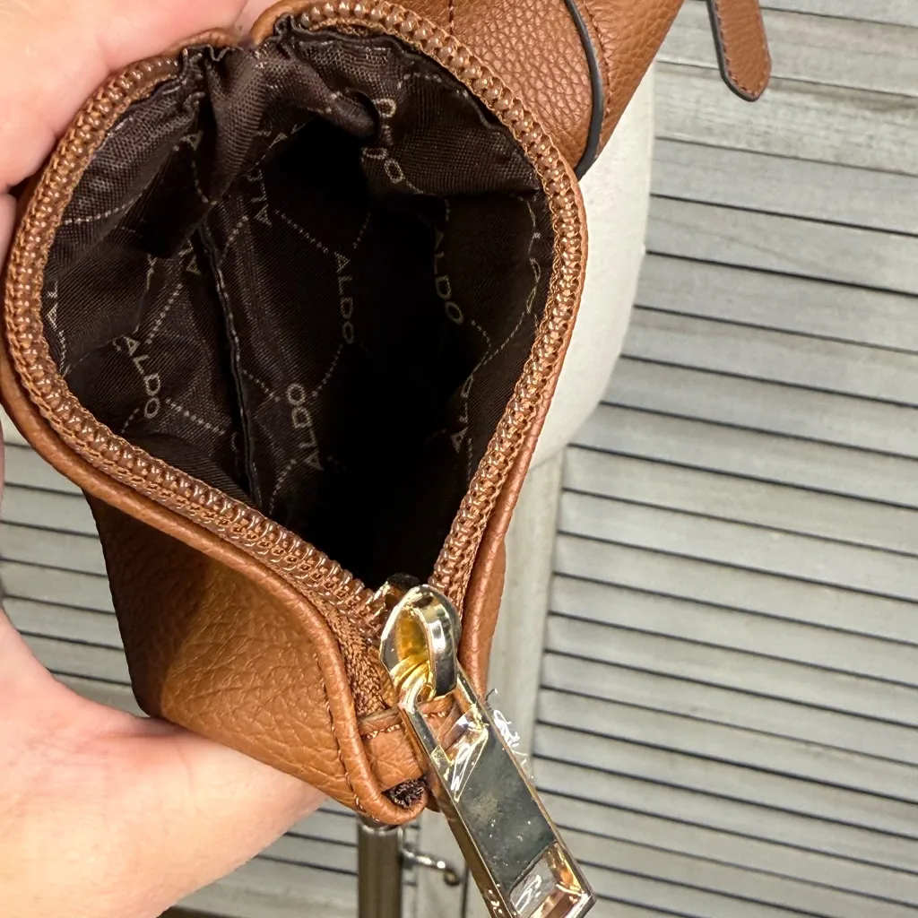 ALDO Vegan Leather Backpack with Removable Coin Pouch Tan-OS - Image 3