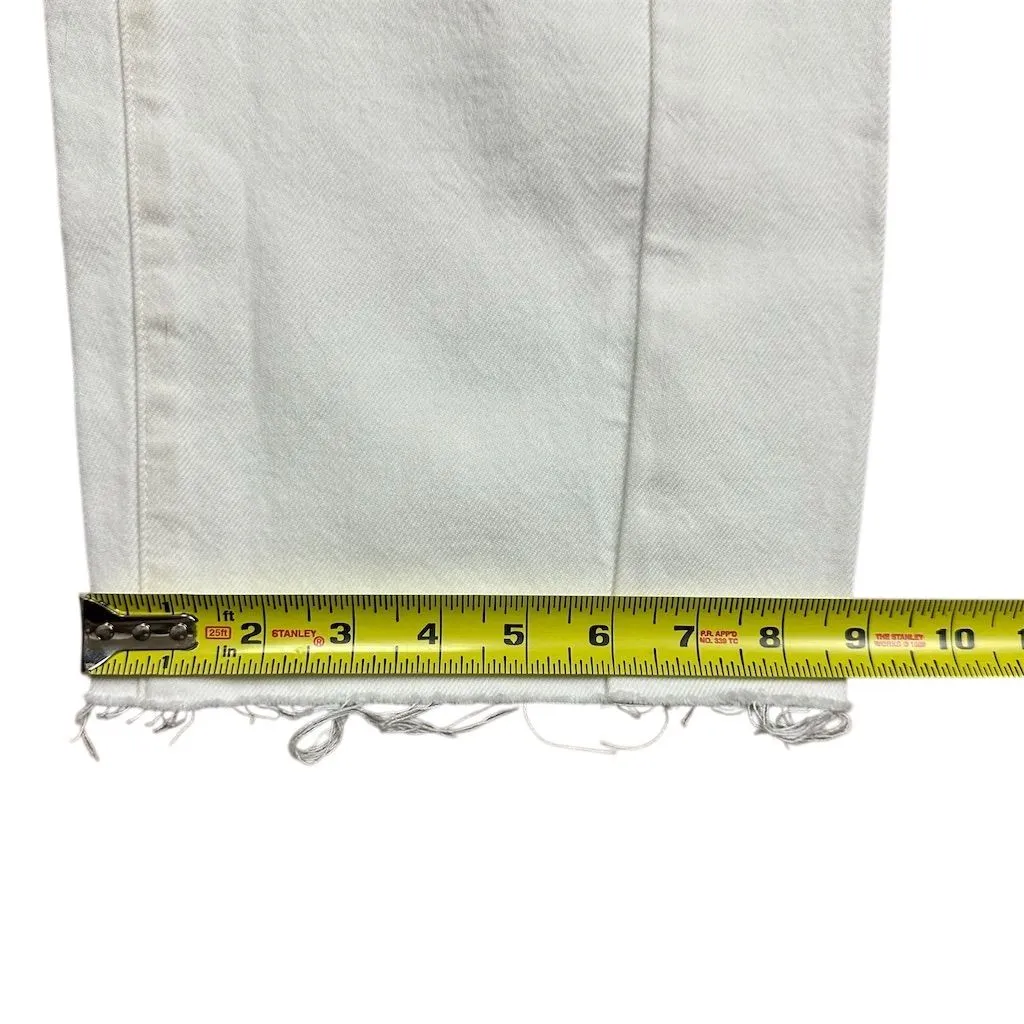 NWT Madewell Women's White Wide-Leg Barrel Denim Jeans Size 28 Summer Preppy - Image 13