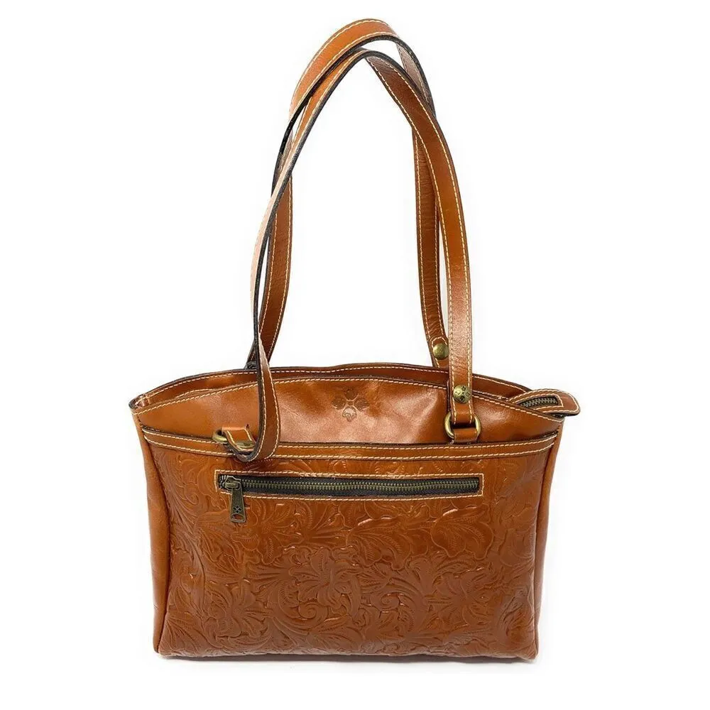 Patricia Nash Tooled Florence Poppy Leather Tote Bag Handbag Shoulder Purse - Image 15