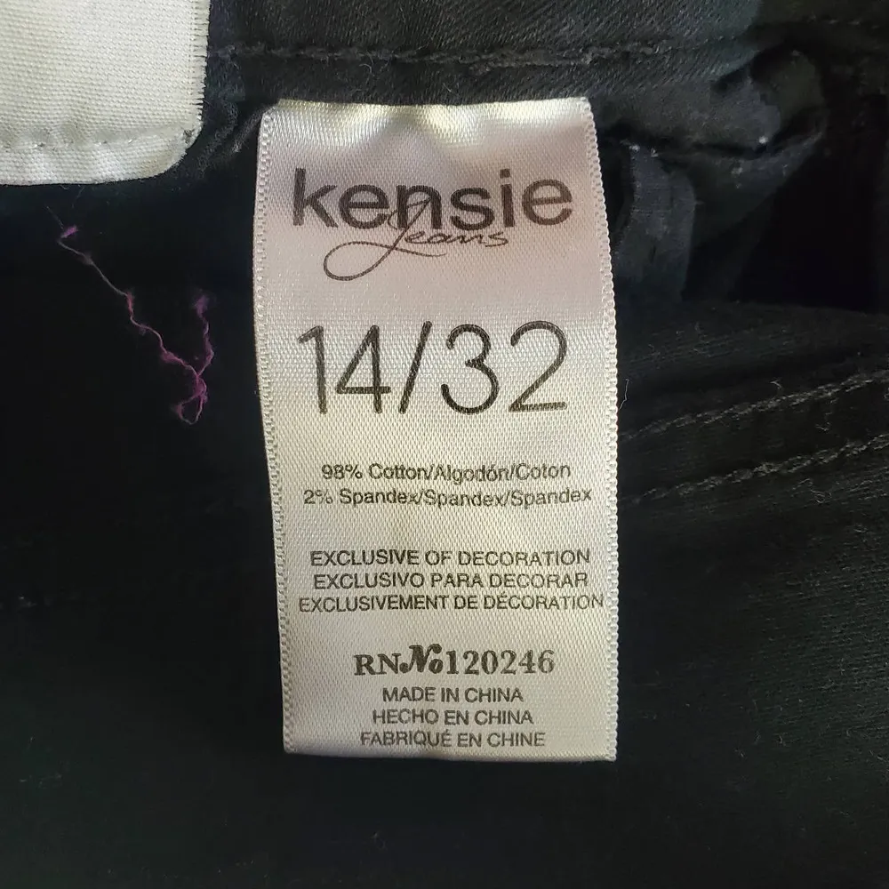 Kensie Black High Roller High Rise Jeans 14/32 - Image 7
