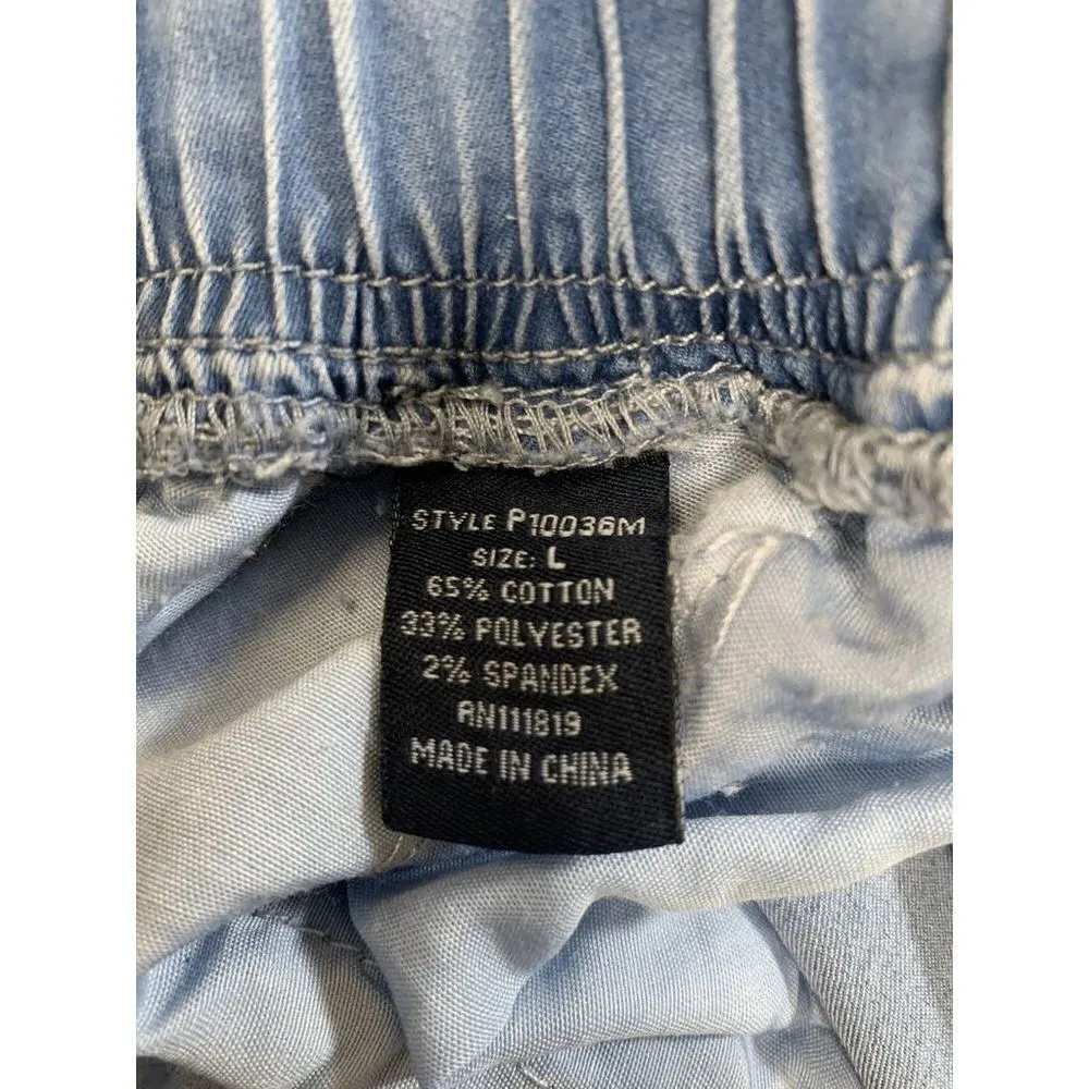 One Republic For All Womens Denim Pants Drawstring Stretch Waist Blue Large - Image 8