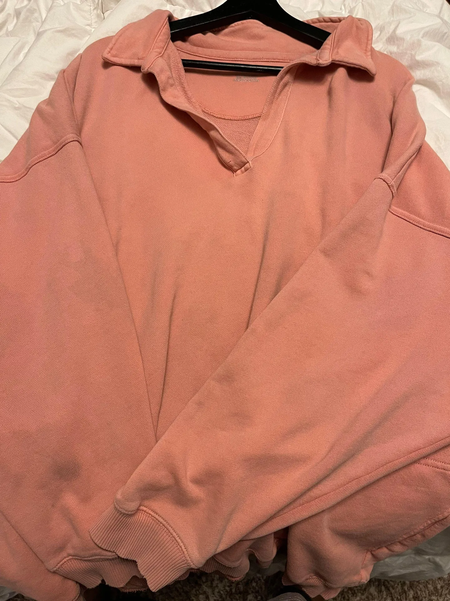 Aerie Pink  oversized fit v neck pullover - Image 2