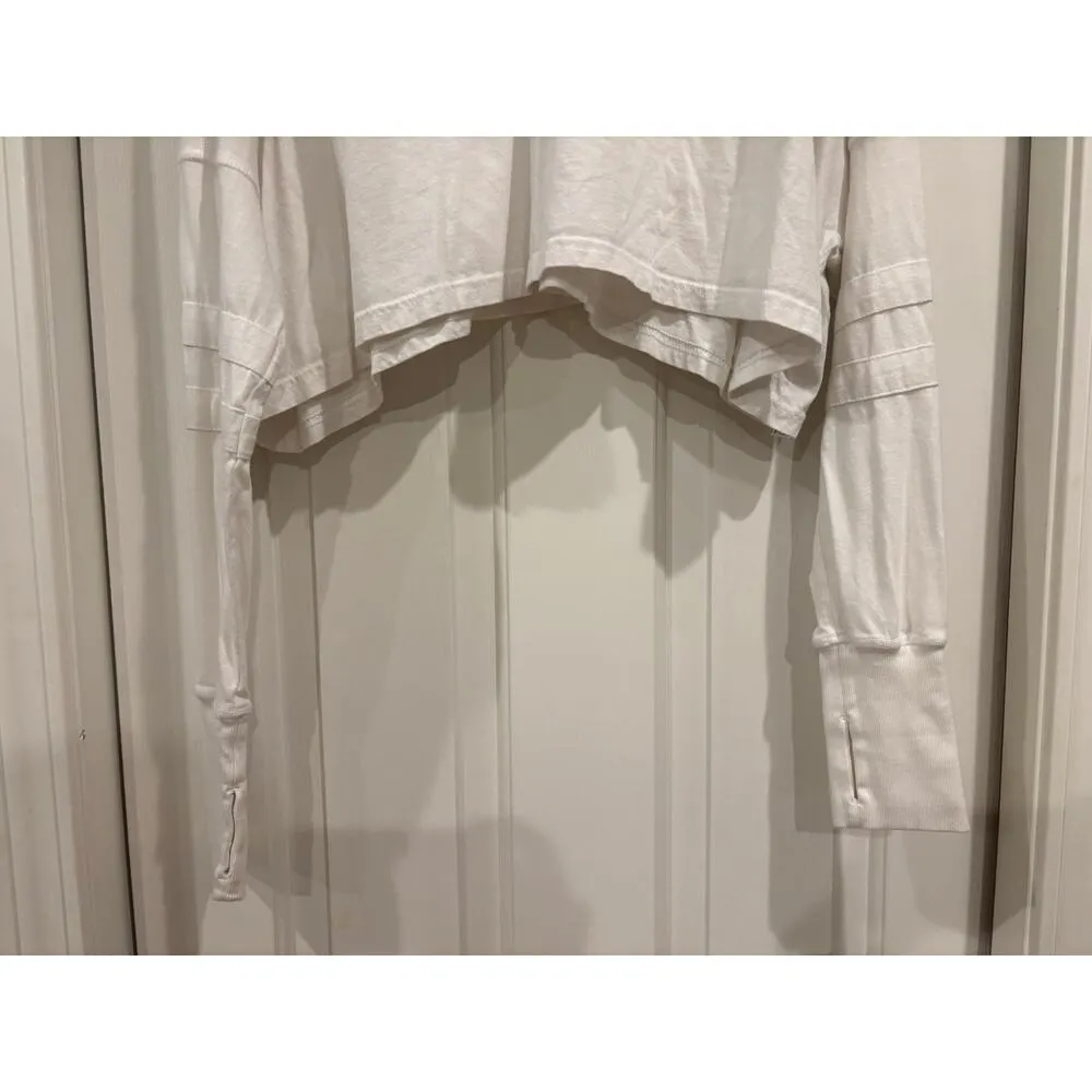 Free People Movement Long Sleeve Tee | White | L | EUC - Image 6