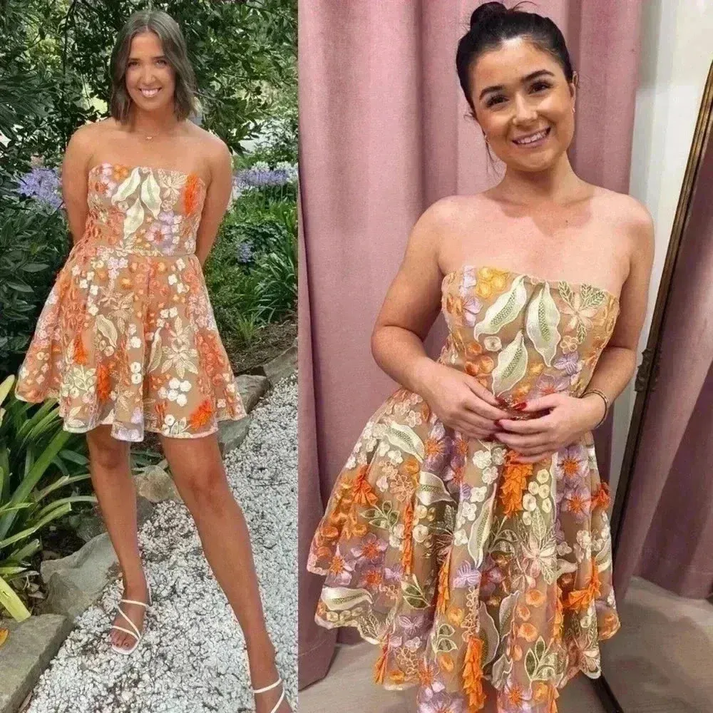 NWT Elliatt Discotheque Dress in Multi Orange Size XS - Image 7