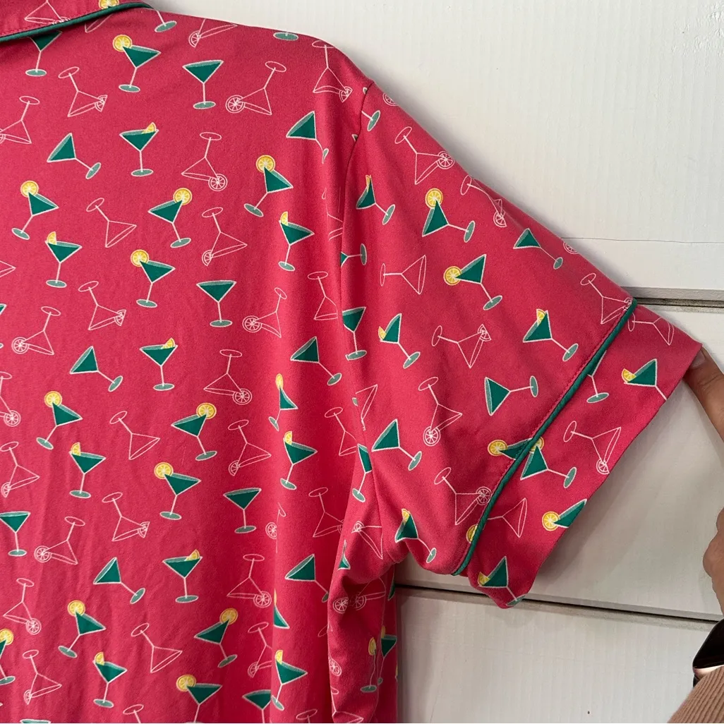 My Danielle Martini Cocktail Pajama Short Set Large Pink - Image 9