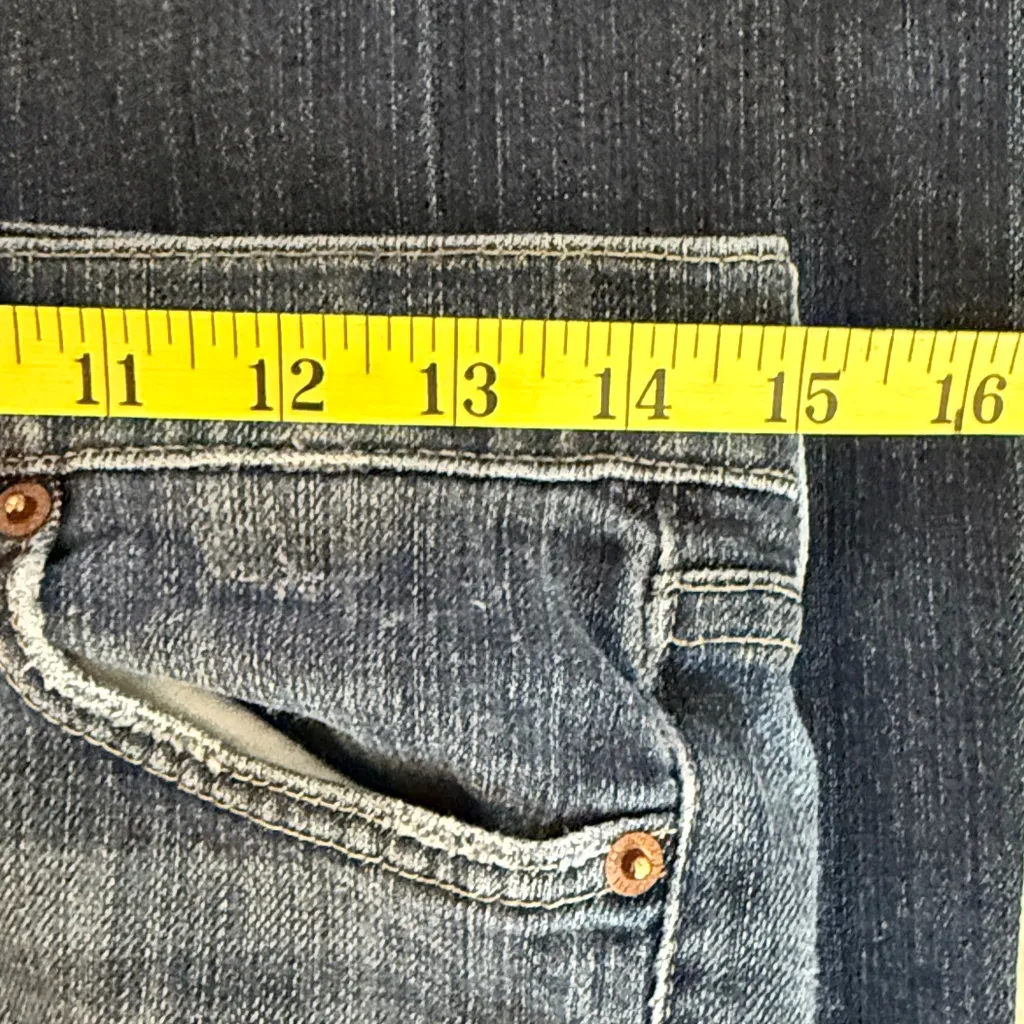 7 For All Mankind Dark Blue Boot Cut Jeans - Image 9