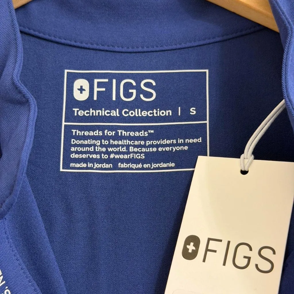 Figs Rafaela Oversized Scrub Top in Sapphire, Size Small - Image 8