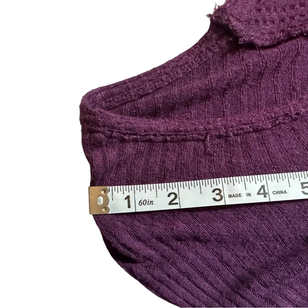 Ventura Thermal Tee In African Violet Purple Waffle Knit Size Small - Image 8