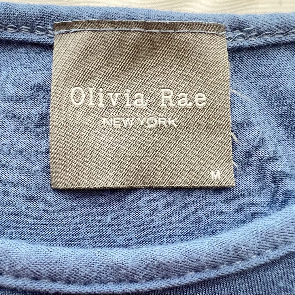 Olivia Rae Blue Flutter Sleeve Tiered Mini Dress - Image 2