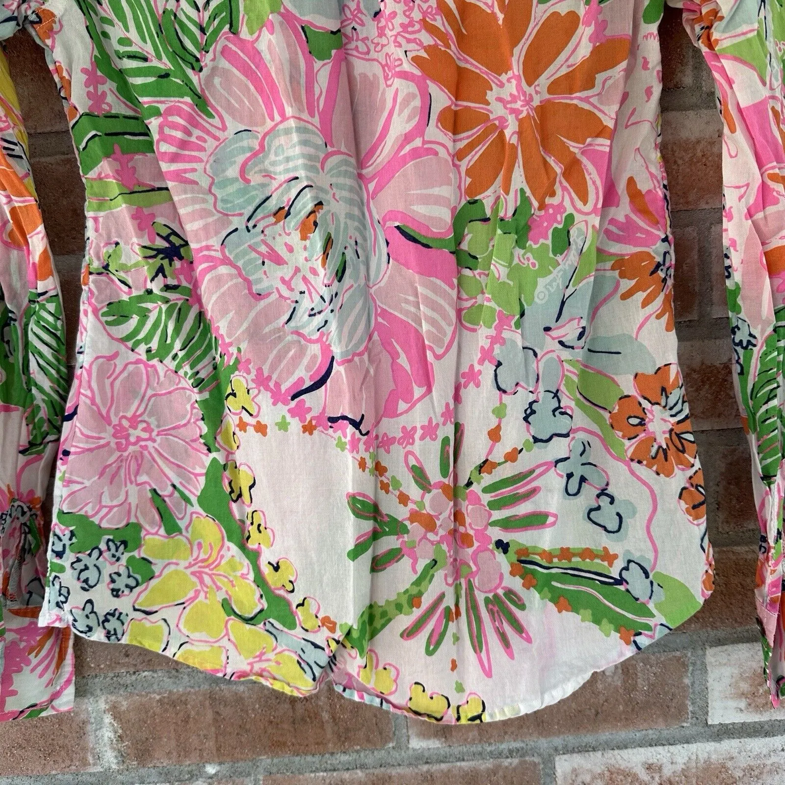 Lilly Pulitzer Target Nosey Posey Button Down Floral Pattern Size XS Cotton - Image 9