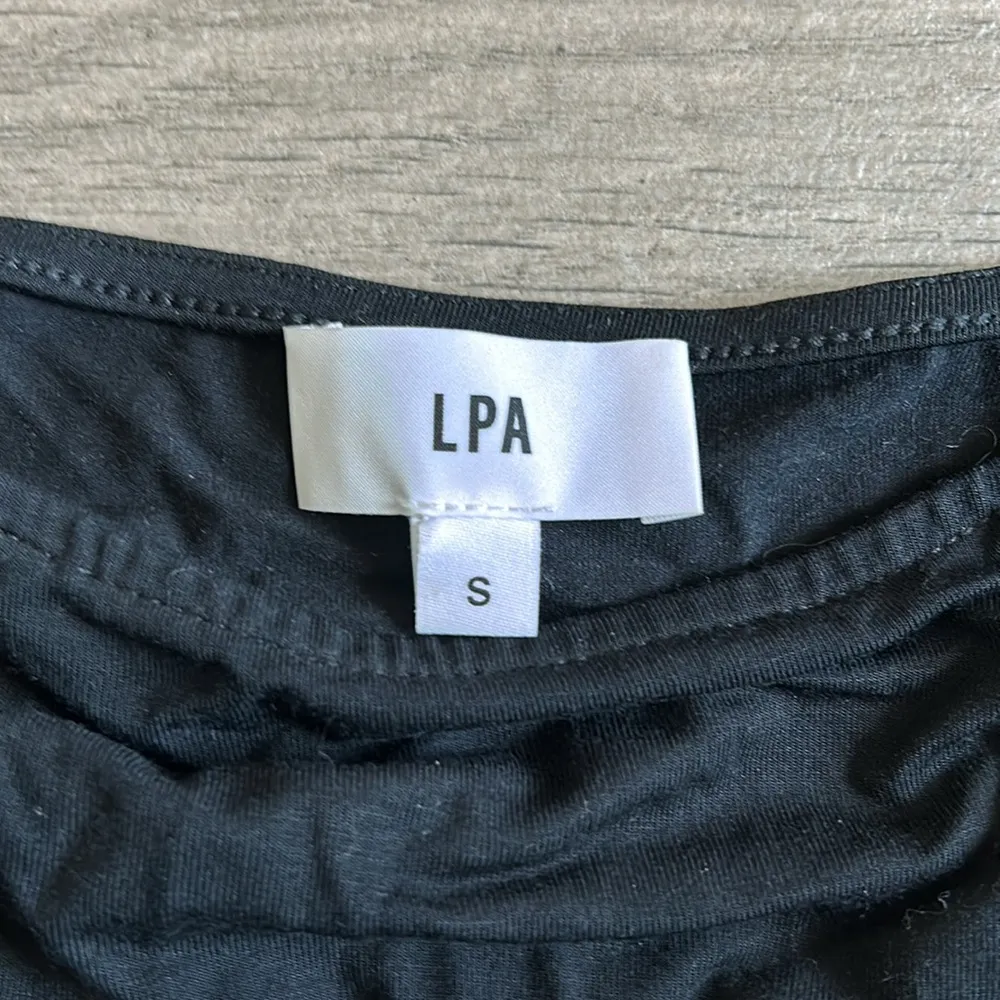 LPA black tank top with rouched bust - Image 3