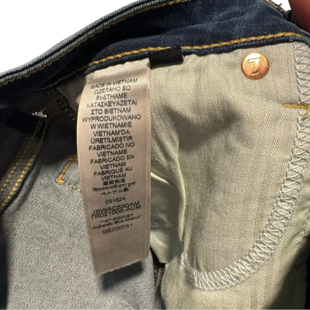 Favorite Daughter Valentina Super High Rise Straight Jeans Manchester Dark 25‎ Blue - Image 8