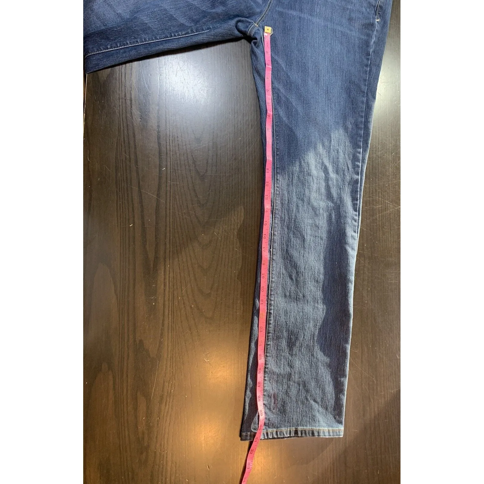 Eddie Bauer Straight Leg Jeans‎ Womens 14 37x31 Stretch Medium Wash Minimalist - Image 12