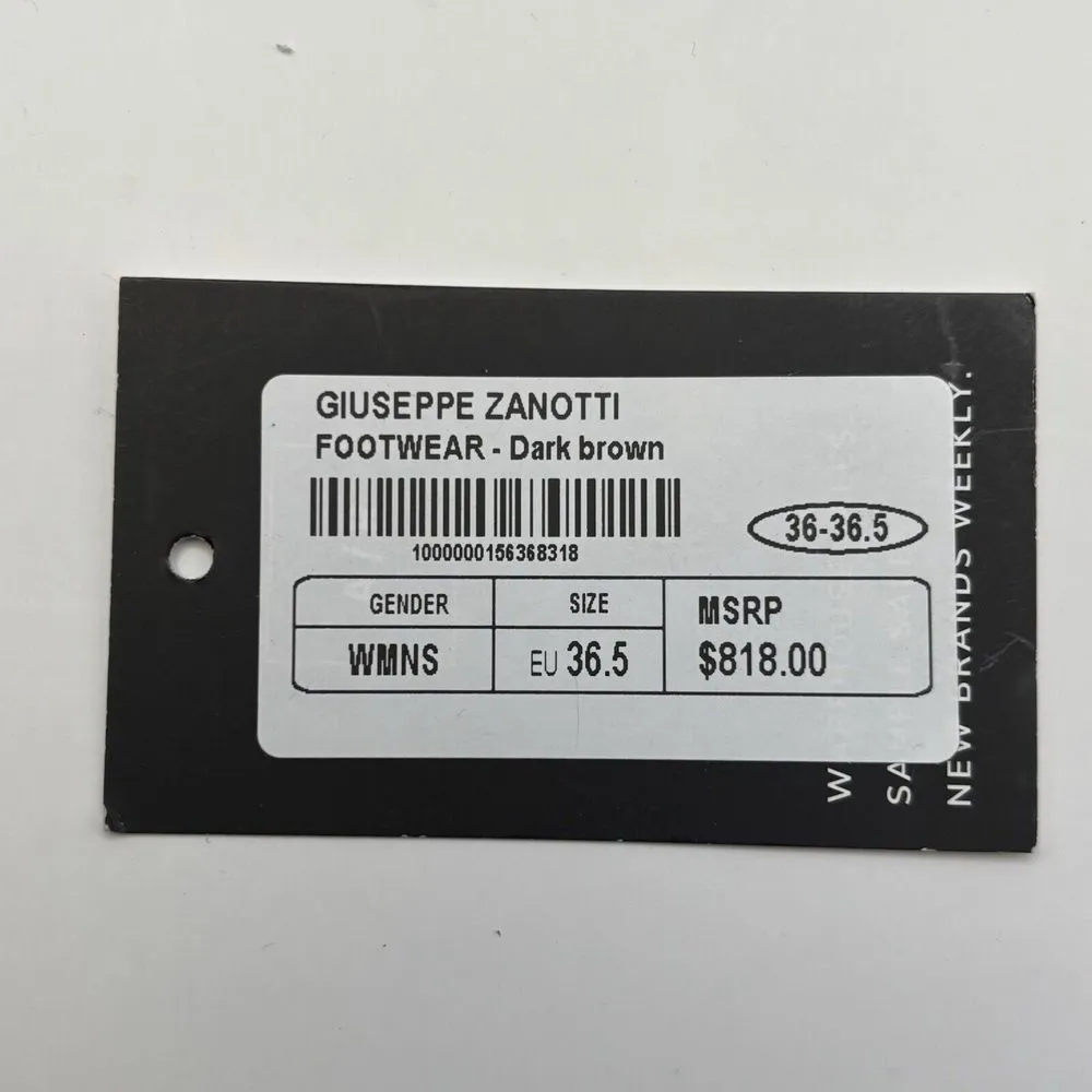 Giuseppe Zanotti Donna Leather Sneakers Womens Brown US 6.5/EU36.5 Made In Italy - Image 9