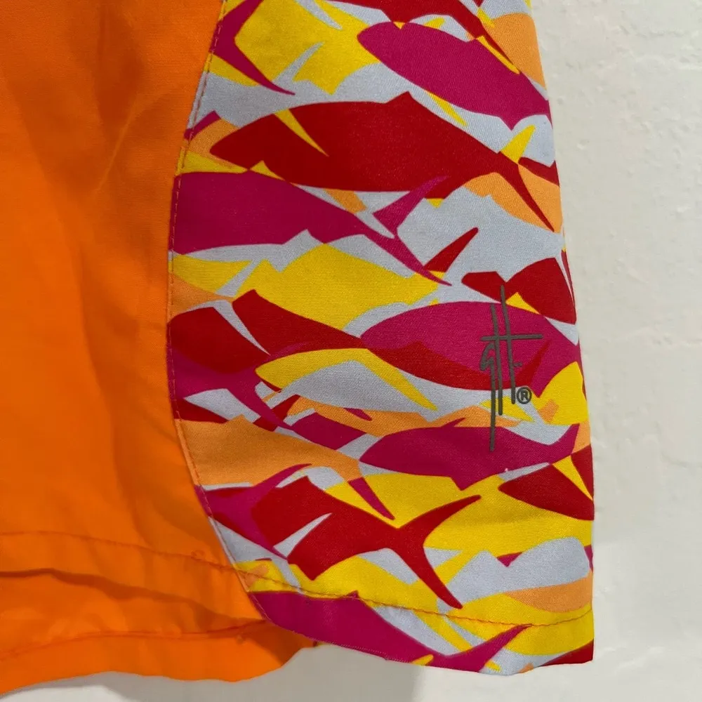 Guy Harvey Orange & Pink Swim Shorts Size XL - Image 4
