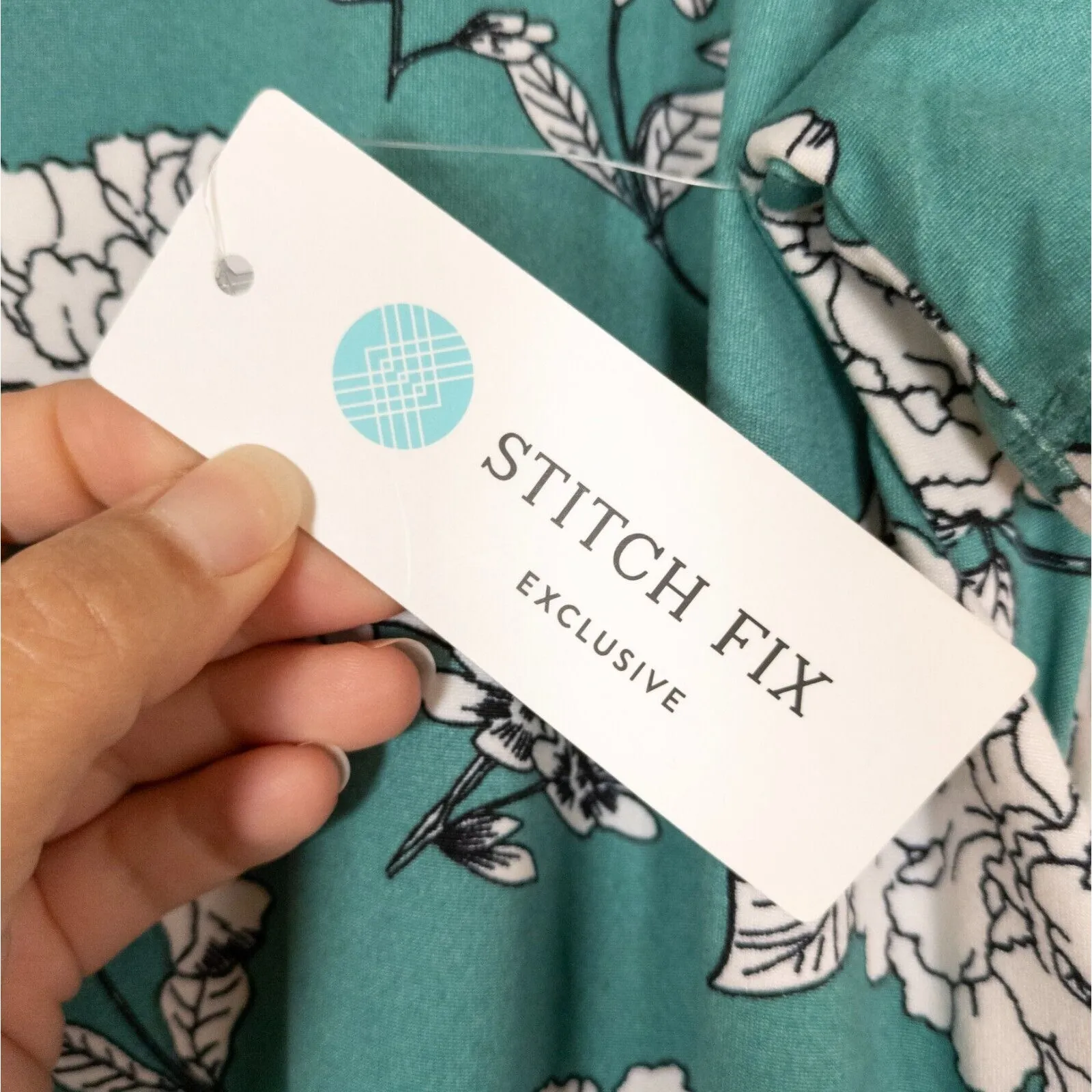 NINE BRITTON Stitch Fix Green Floral Hannah Maternity Midi Dress Women's 2X - Image 4