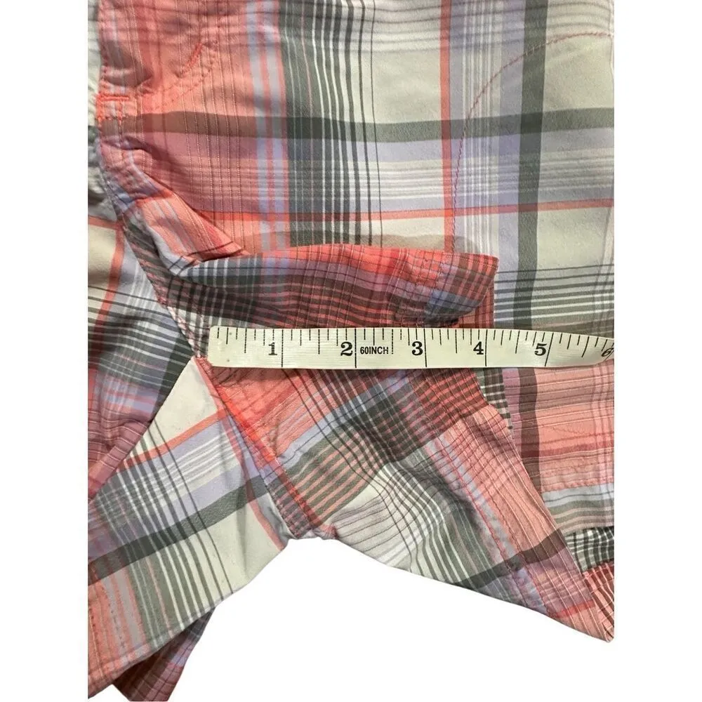 Columbia Women’s Pink & Gray plaid shorts 3” inseam sz 10 - Image 8