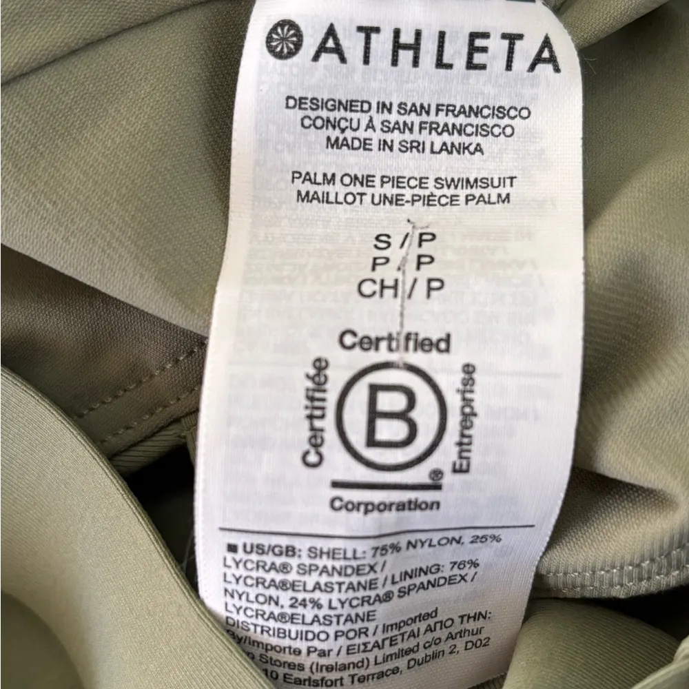 Athleta palm swimsuit one piece olive size S - Image 4