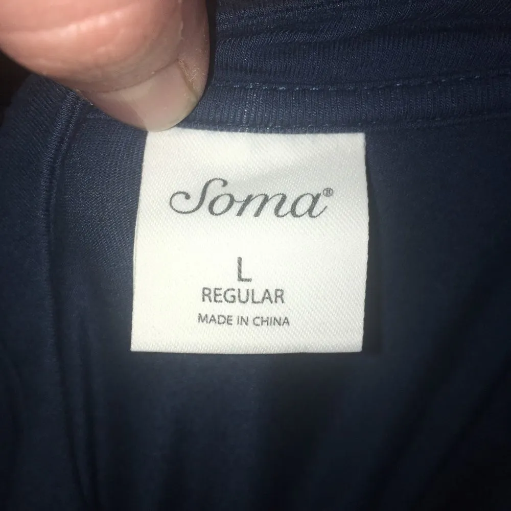 Soma blue scoop neck cozy long sleeve lounge shirt - Image 3