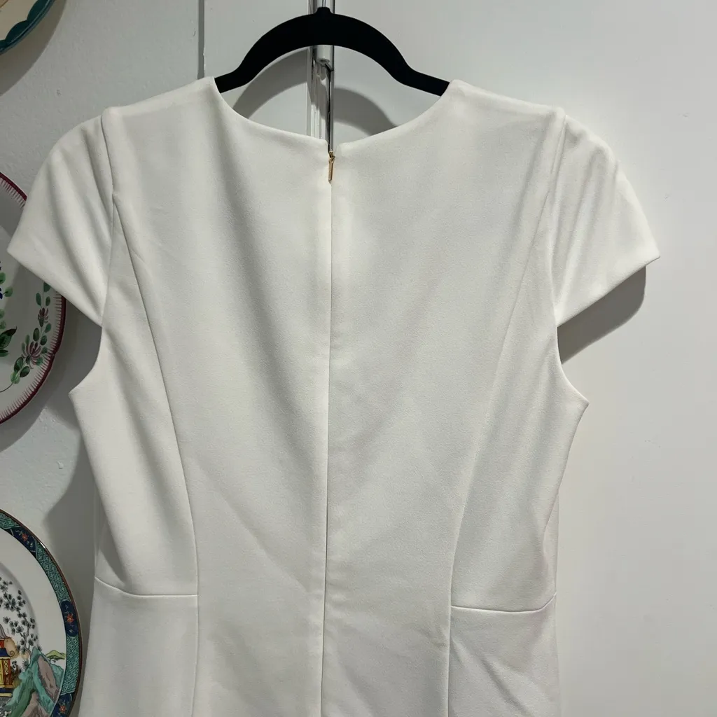 DKNY  White Knee Length Dress White - Image 7