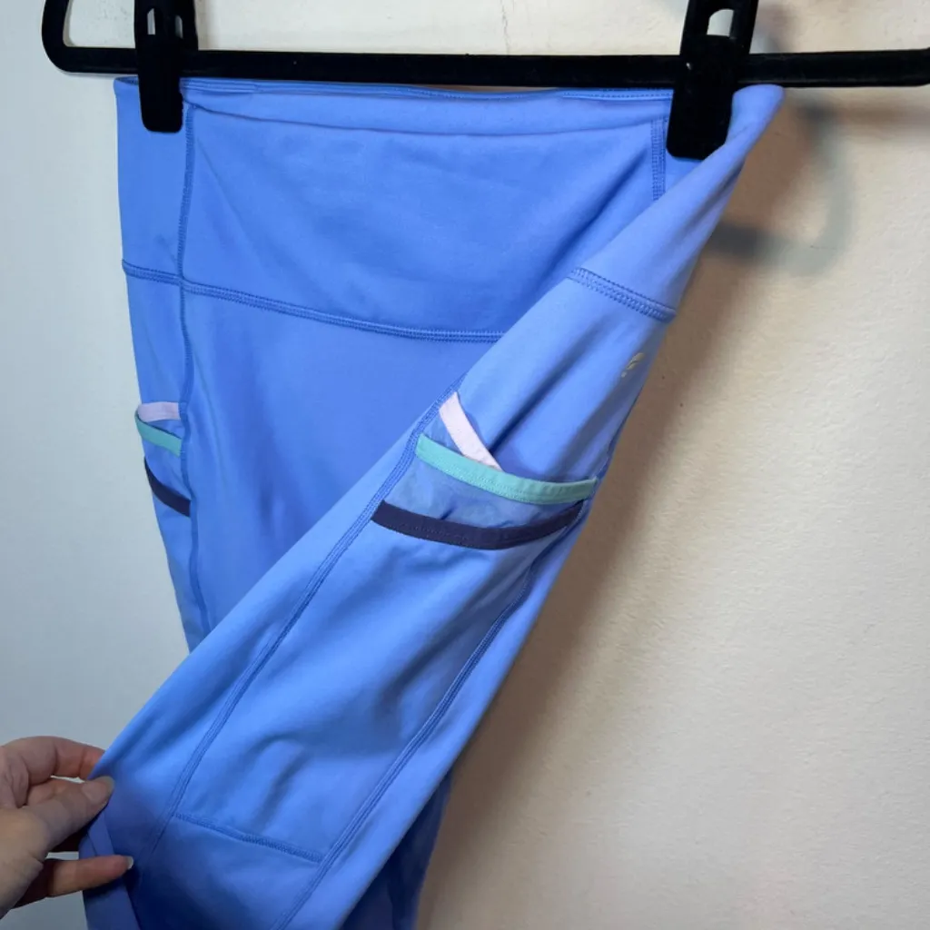 Fabletics Women's Trinity Motion 365 Leggings Blue Workout Pockets Stretch Small - Image 5