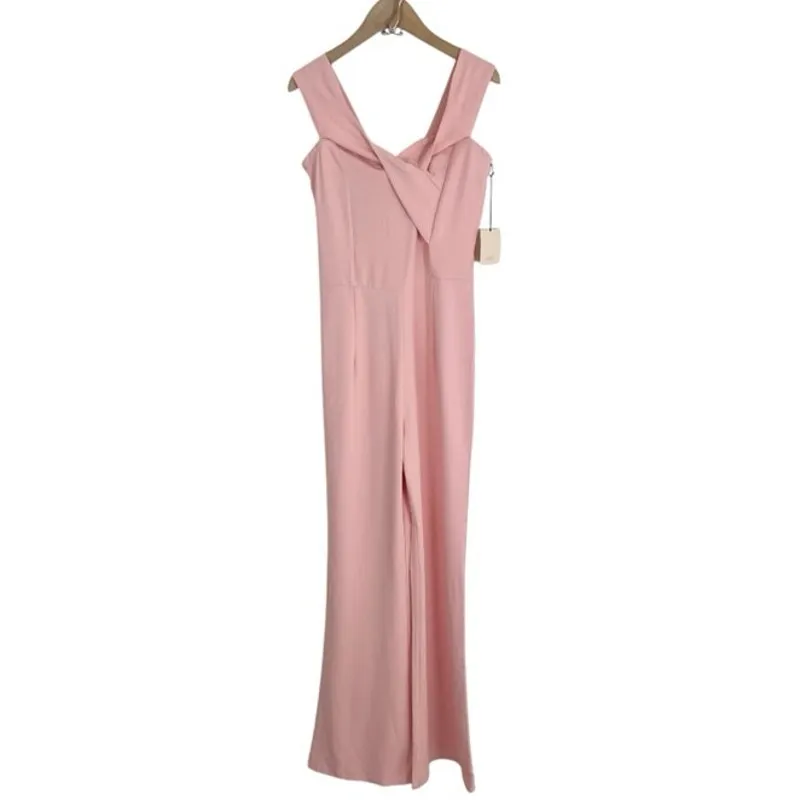 Revolve Superdown Off the Shoulder Sabrina Jumpsuit in Light Pink Size XS NWT - Image 4