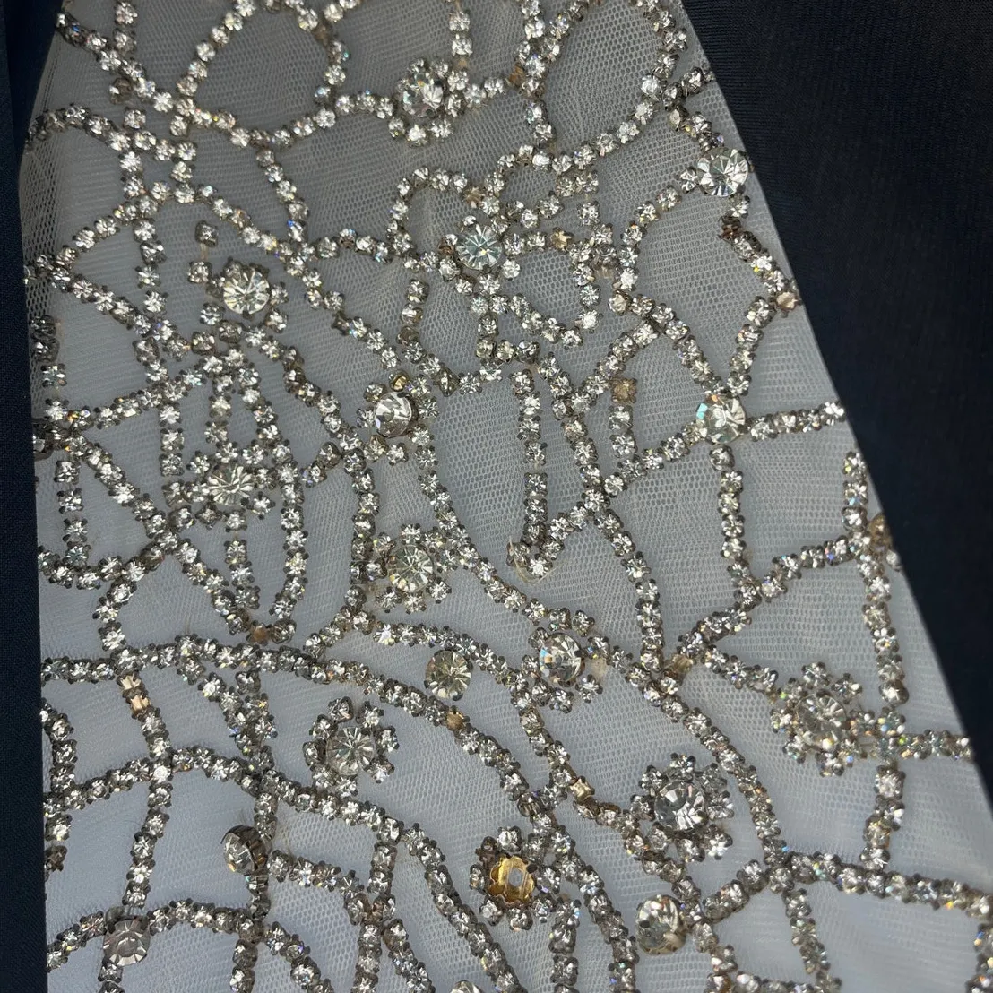 Camille La Vie Y2K Formal Dress Sz 6 Old Hollywood Crystal Drape Whimsigoth Prom - Image 7