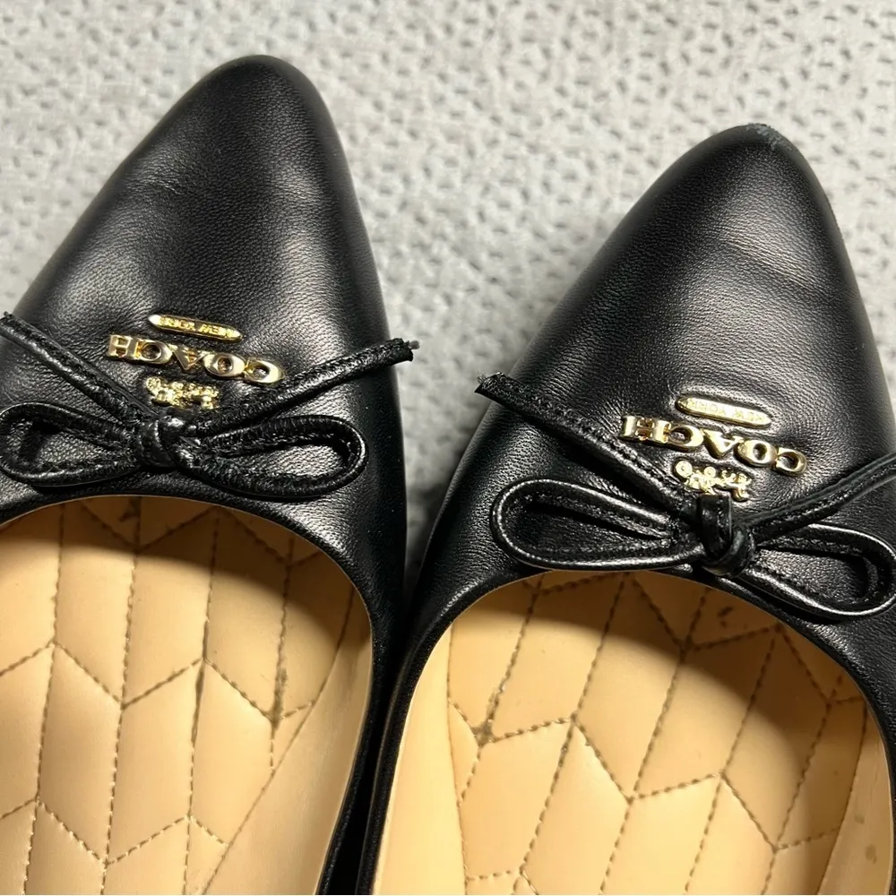 Coach Annabel Leather Ballet Flats in Black Size 6 EUC - Image 10