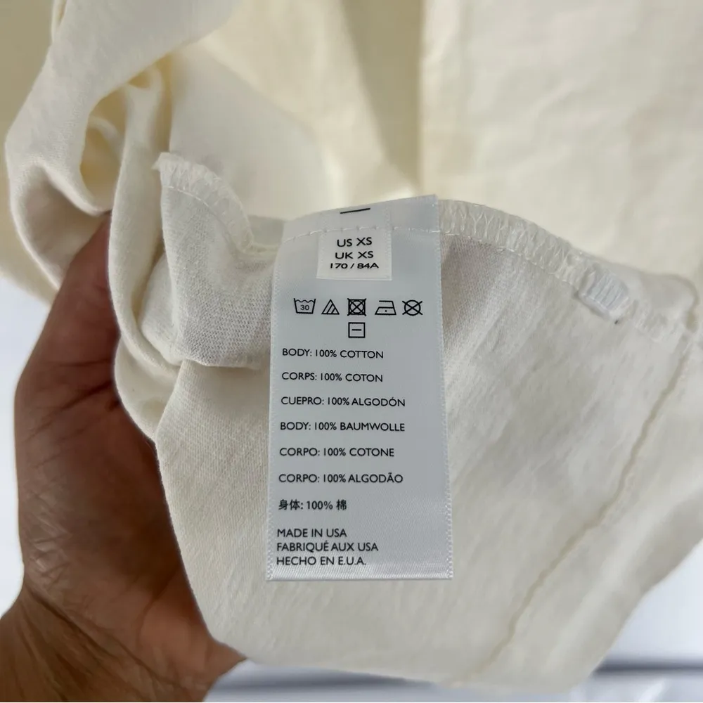 Free People Beach Elizabeth Midi Dress Cotton Strapless Breathable Slit - Image 13