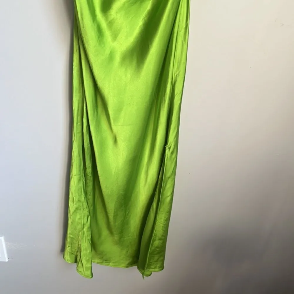 NWT zara neon green camisole drape dress - Image 7