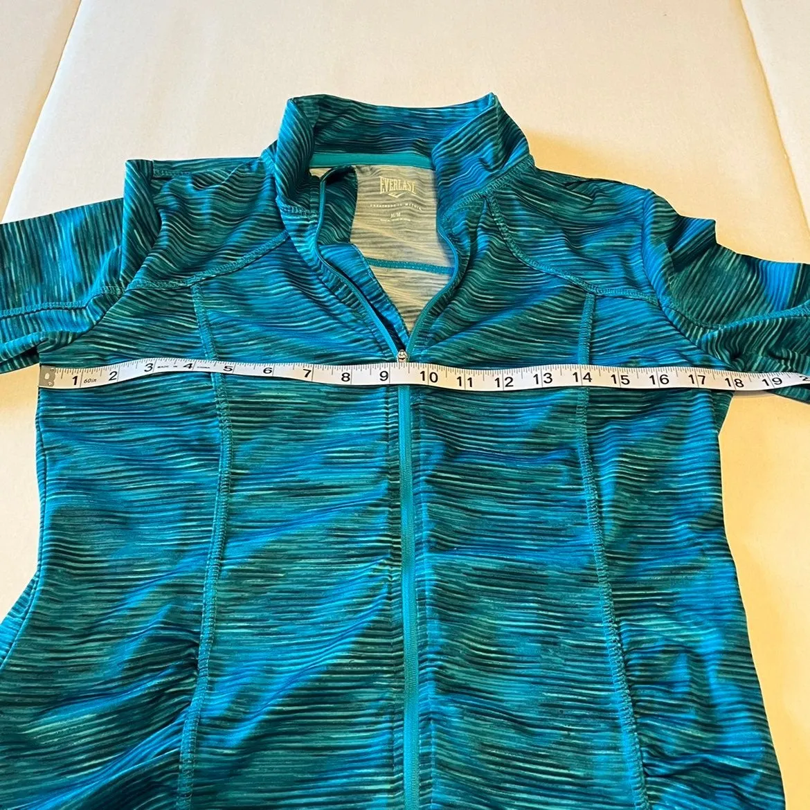 Everlast Women's Medium Slim Fit‎ Full Zip Activewear Jacket Multicolor Striped - Image 4