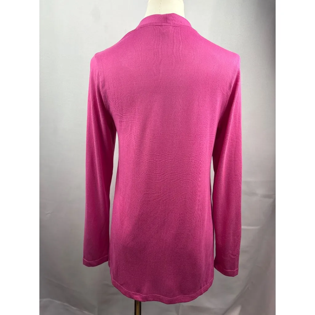 Hue Womens Pink Open Front Cardigan Small - Image 4