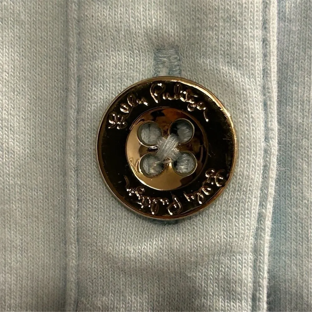 Lilly Pulitzer Women's IWhisper Blue Long Sleeve Casual Landley Popover Medium - Image 6