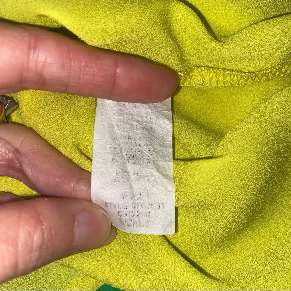 Caramela Lime Green Short Sleeve Top Small - Image 5