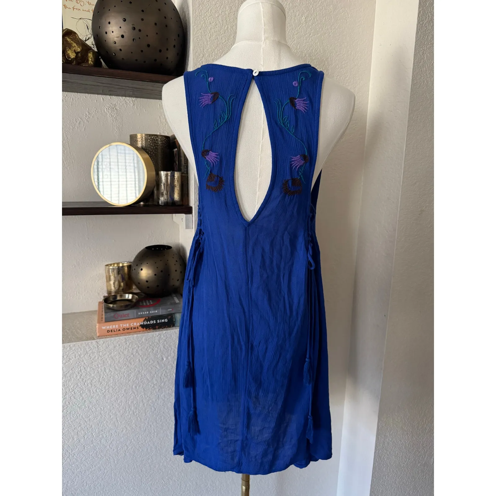 Free People Adelaide Festival Slip Dress In Ocean Blue Size XS - Image 5