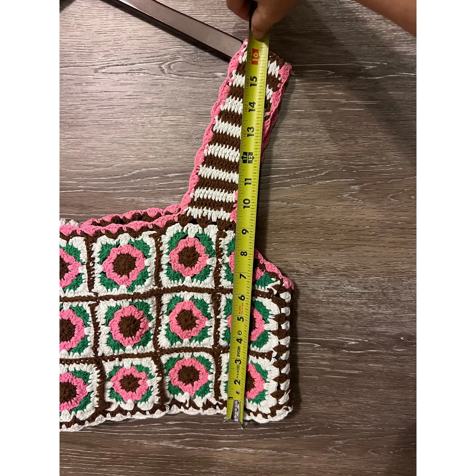 Maeve crochet top vest floral cropped One Size Opened Anthropologie 70's Style - Image 7