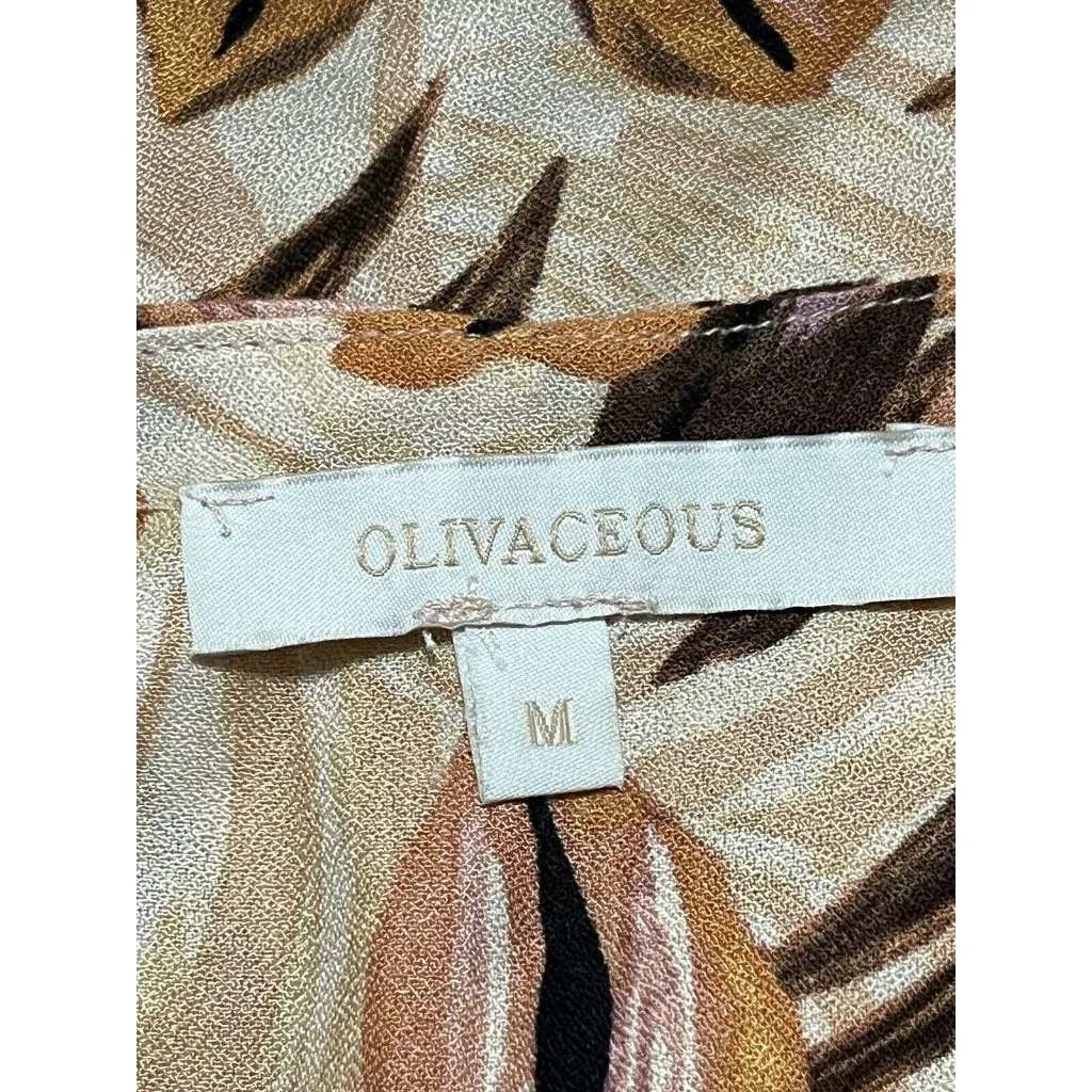 Olivaceous Midi-length Floral Print Tank‎ Dress, Sleeveless, Size Medium - Image 3