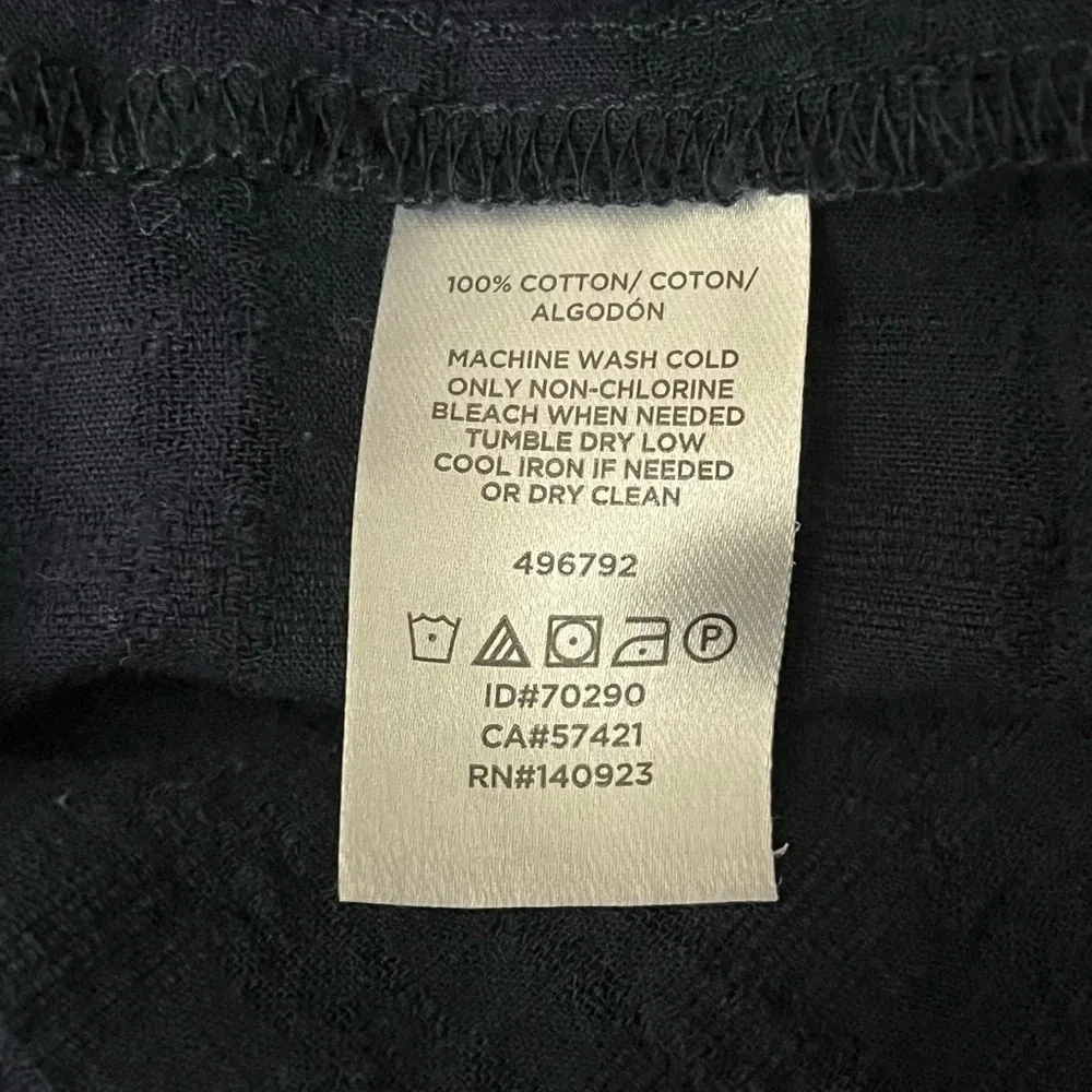 LOFT Navy Textured Button Front Blouse XS – Preppy Coastal Boho Hippie Goth - Image 7