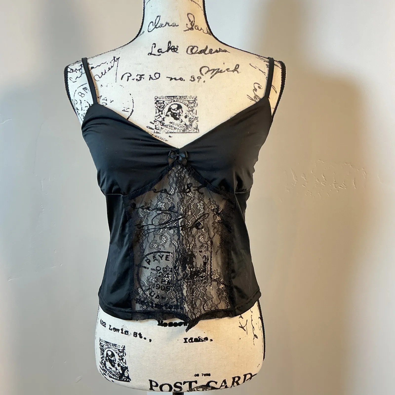 Princess Polly Black Lace‎ Cami Top Adjustable Straps Sexy Lingerie - Image 2