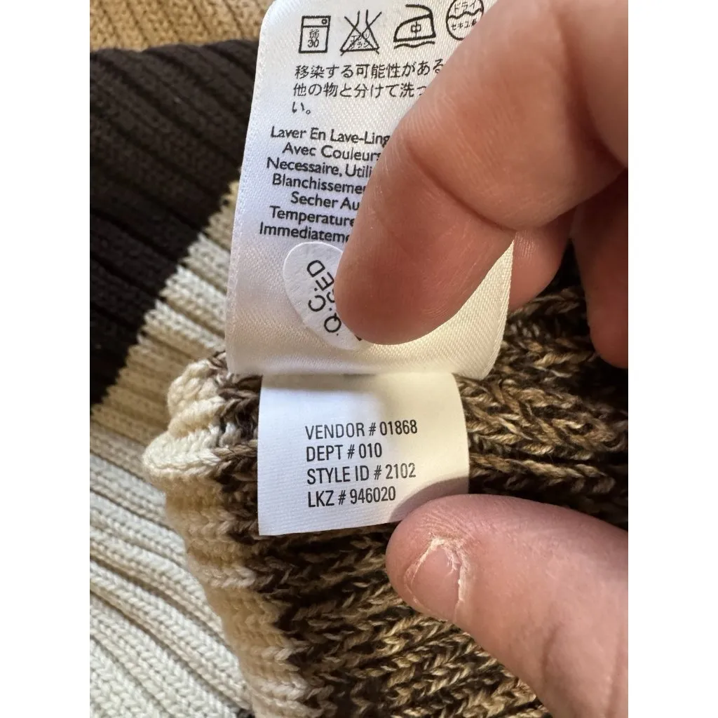 Eddie‎ Bauer Women Size XXL Knit Tunic Sweater Turtleneck Striped Preppy Teacher - Image 15